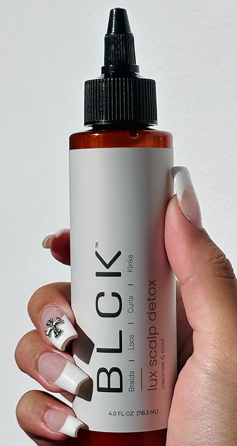 BLCK Lux Scalp Detox Hair Serum Cleanser for Braids, Locs, Curls and Kinks